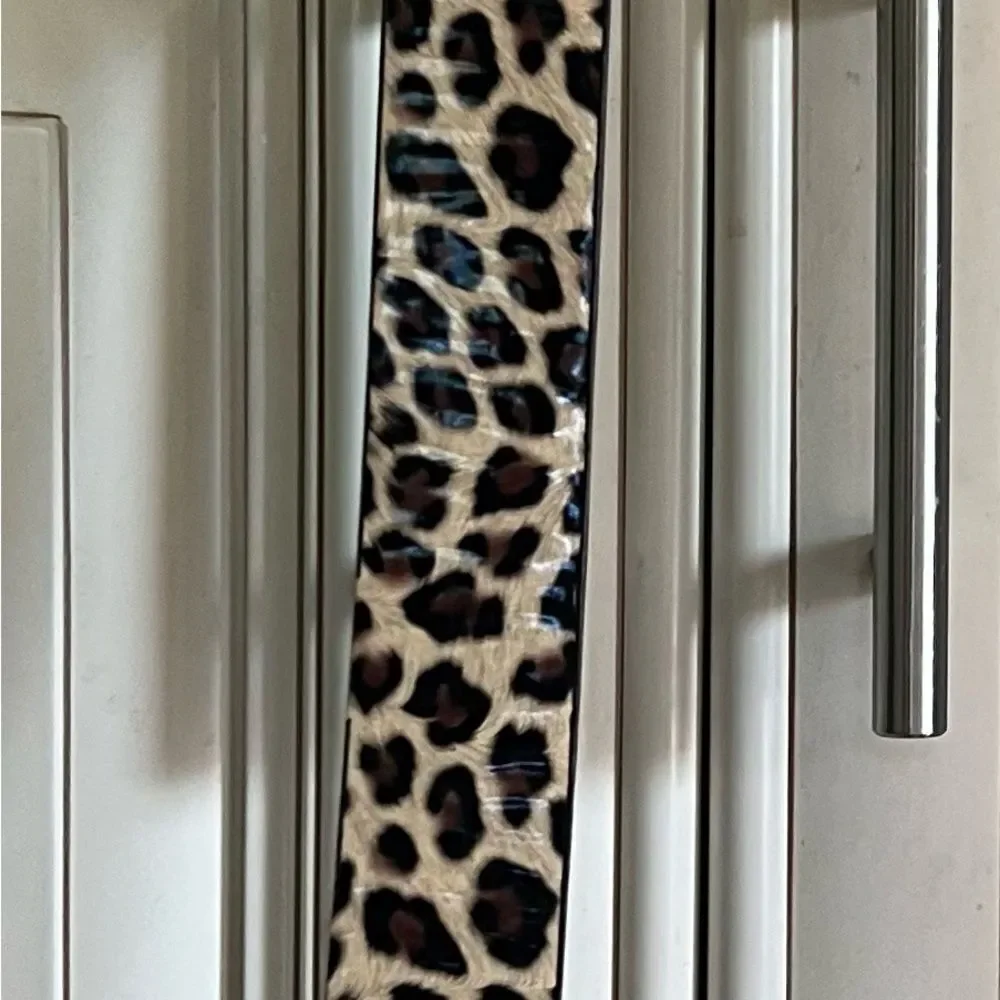 Leopard-Print Velvet Belt For Women (43 Inches